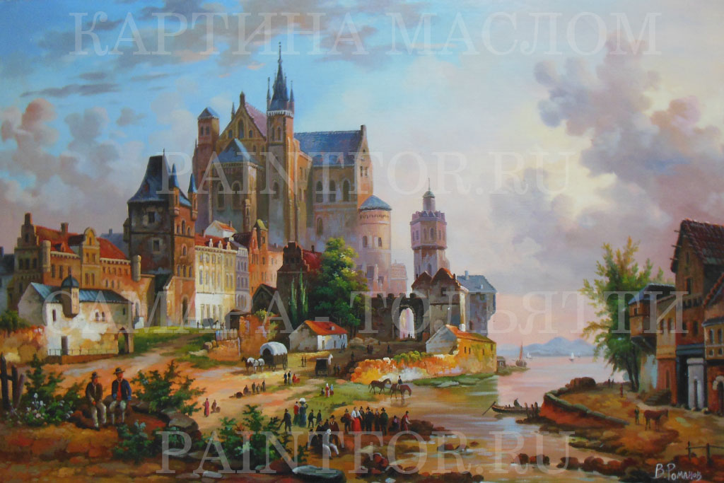 Картина маслом Голландский замок 60х90